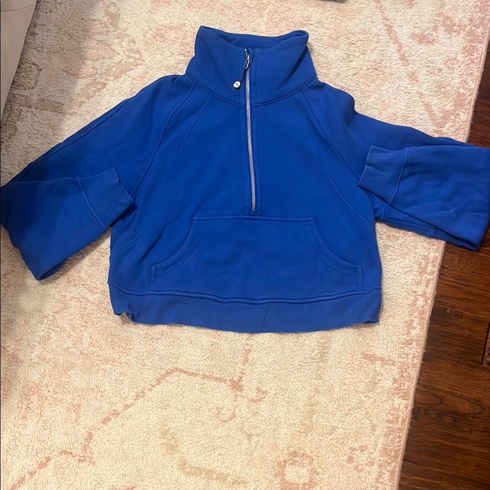 Lululemon Blue Half-Zip Fleece Sweatshirt